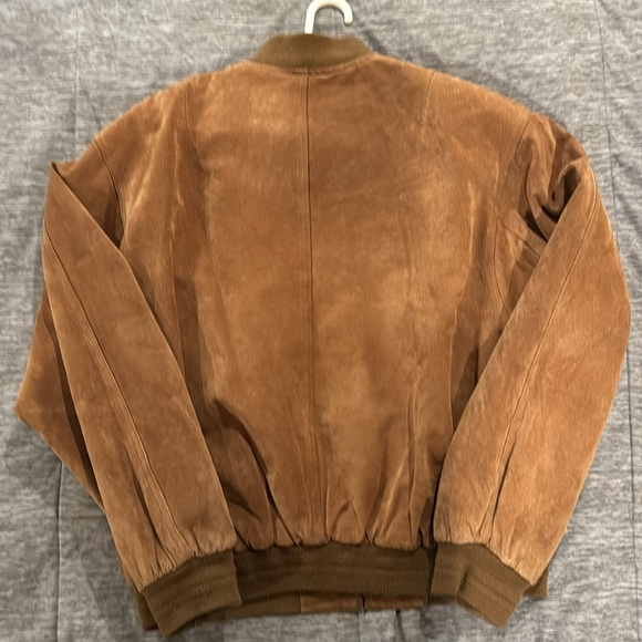 Leather vintage bomber  jacket, great shape, size large. - Picture 2 of 2